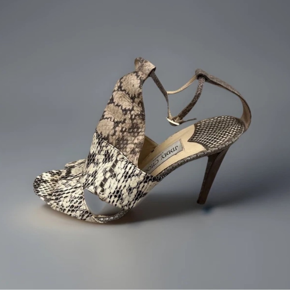 Jimmy Choo Snakeskin High Heel Sandals